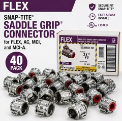 Arlington SG38AST Snap-Tite 3/8” Saddle Grip Connectors Lot of 40