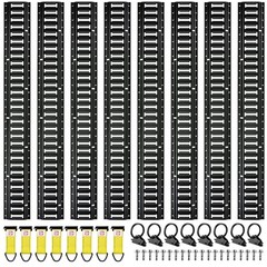 Truckiipa E Track Tie-Down Rail Kit, 8 Pack 5’ E-Track Rails with 18PCS E-