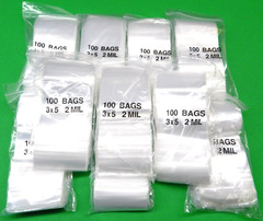 1000 Bags Reclosable 3×5 Clear 2Mil Baggies Squeeze Top Seal 3″ x 5″ Bags 1,000