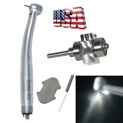 LED E-generator Dental Fiber Optic LED Turbine Handpiece High Speed 4 Hole UDM4