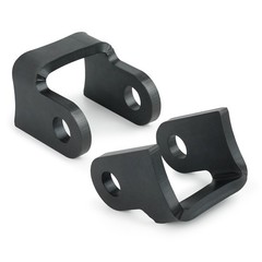Set of 2 Shock Mount Brackets – 6mm Steel, 1/2″ Bolt Hole, Fits 1.75″–3″ Tube