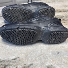 Skechers Work Shoes Women 7.5 Black Relaxed Fit Memory Foam Slip Resistant 77200