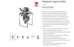TECHNIPLAST NALGENE Lab Rodent Rat Mouse Diuresis Metabolic Cage 3700M- Complete