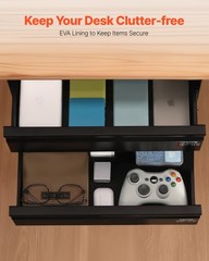 VEVOR 2 Drawer 16″ Under Desk Drawer Organizer Slide-out Drawer Space Office
