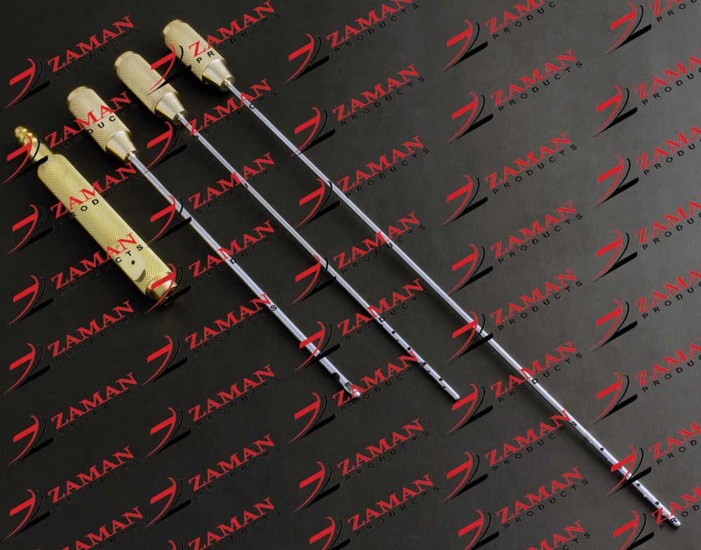 Liposuction Cannulas & Handle Set 3 mm x 20 cm, 5 mm x 25 cm,5 mm x 30 cm By ZP