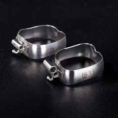 80Pcs Dental Orthodontic Bands with Buccal Tube 1st Molar MBT 022″ 16#-35#
