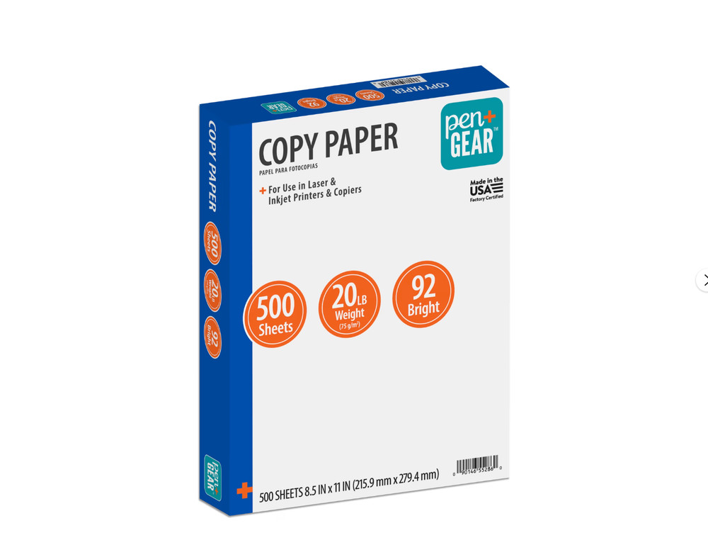 Multipurpose Copy Paper 8.5×11 White Printer Paper 20lb 92 Bright 500 Sheets