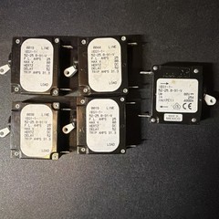Lot of 5- AIRPAX IEG1-1-52-25.0-91-V Hydraulic CIRCUIT BREAKER 25A 80V DC Toggle