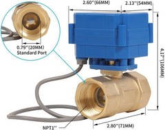 HFS(R) Brass Motorized Ball Valve Electrical Normally Closed – 1″ NPT