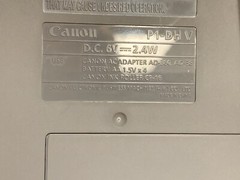 Cannon Palm Printer P1-DH V 12 Digit, Batteries Only, No A/C Adapter ~Calculator