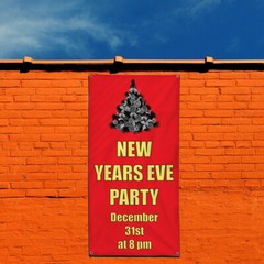 Vertical Vinyl Banner Multiple Sizes New Years Eve Party Custom Time Outdoor