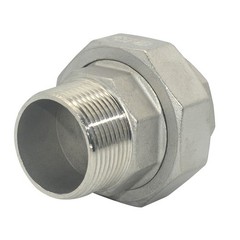 Stainless Steel Union 1-1/4 ” in inch NPT Pipe Split Coupling Male to Female MF