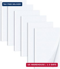 6 Pack 4×6 Blank Memo Note Pads 50 Sheets Small Scratch Pads for Writing
