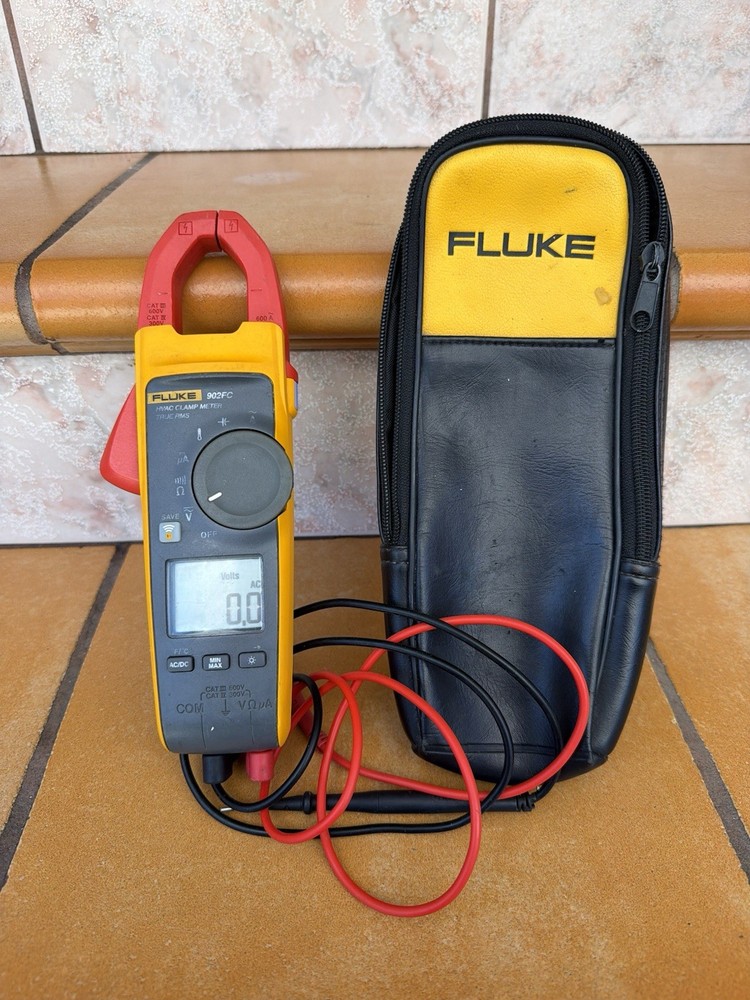 Fluke 902FC True RMS AC HVAC Clamp Meter AC/DC Volt temperature Contact Meter