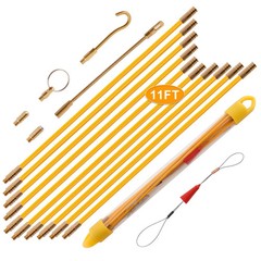 KOOTANS 11FT Fiberglass Running Electrical Wire Cable Glow Rods Wire Pulling …