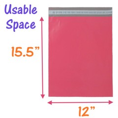 12×15.5 Poly Mailers Pink, Purple, Teal 12×15 Envelopes, Plastic Shipping Bags
