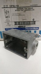 (x6) Thomas & Betts CIFSU-1/2 Junction box, FS – UNIVERSAL – 42006 HUBS