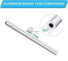 Aluminium Tube 1mm Thickness 3 mm – 40 mm OD Straight 300mm/500mm Length