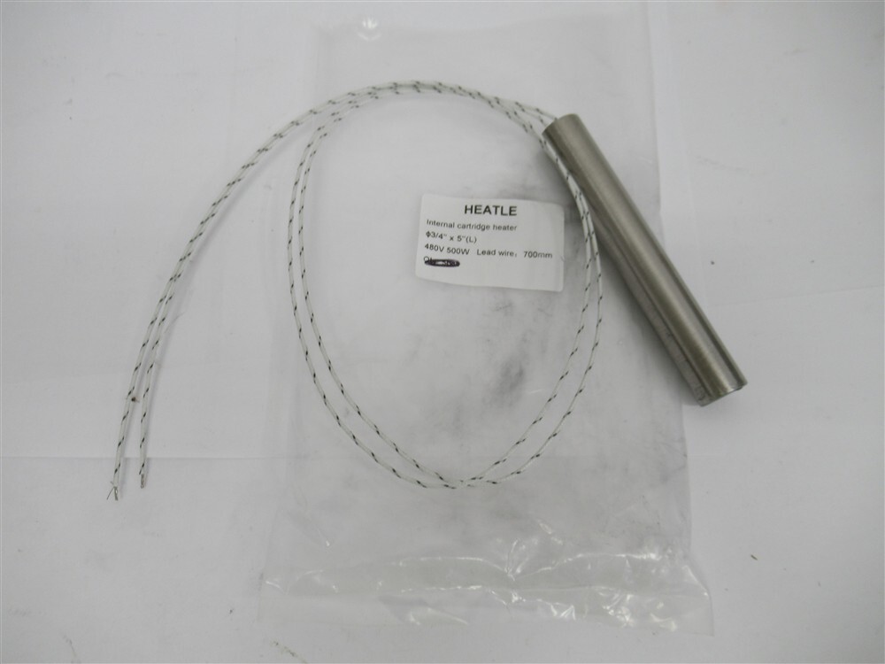 Heatle 3/4″ x 5″ Long Internal Cartridge Heater, 480V, 500W, 700mm Lead