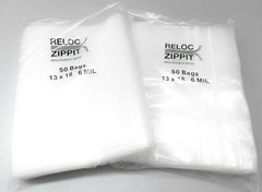 6 MIL 13×18 Zippit Bags 100 Reloc Heavy Duty Clear Jumbo 13″ x 18″ Zip Seal Lock