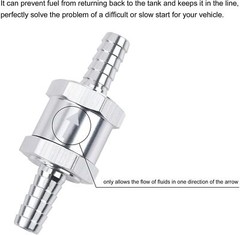 New 10mm 3/8″ Fuel Line Non-Return One Way Air Fuel Oil Check Valve Diesel Gas