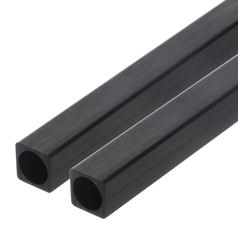 2 Pcs Carbon Fiber Square Tube 10×8.5x330mm Pultruded Carbon Fiber Tubing