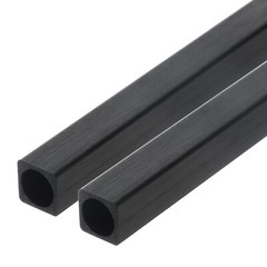 2 Pcs Carbon Fiber Square Tube 10×8.5x330mm Pultruded Carbon Fiber Tubing
