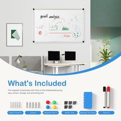 36 X 24 inches Magnetic Dry Erase Board with Aluminum Frame, Whiteboard