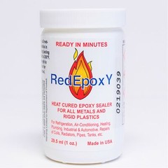 Supco HS12001 Red Epoxy Repair Kit for Metals & Rigid Plastics