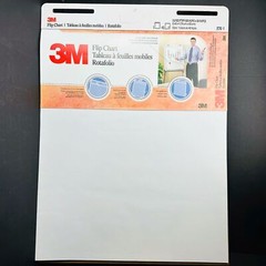 Professional Flip Chart Pad 3M 570 Unruled 25″x30″ White 40 Sheet/Pad Pack of 2