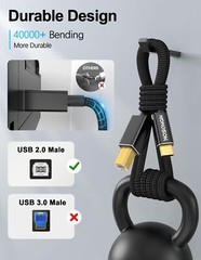 USB B to USB C Printer Cable 6FTType B to Type C Cord for PCUSB C MIDI Cable …
