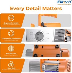 Elitech 2-in1 HVAC Tool Kit with 5CFM Vacuum Pump Digtal Manifold Gauge LMG-10W
