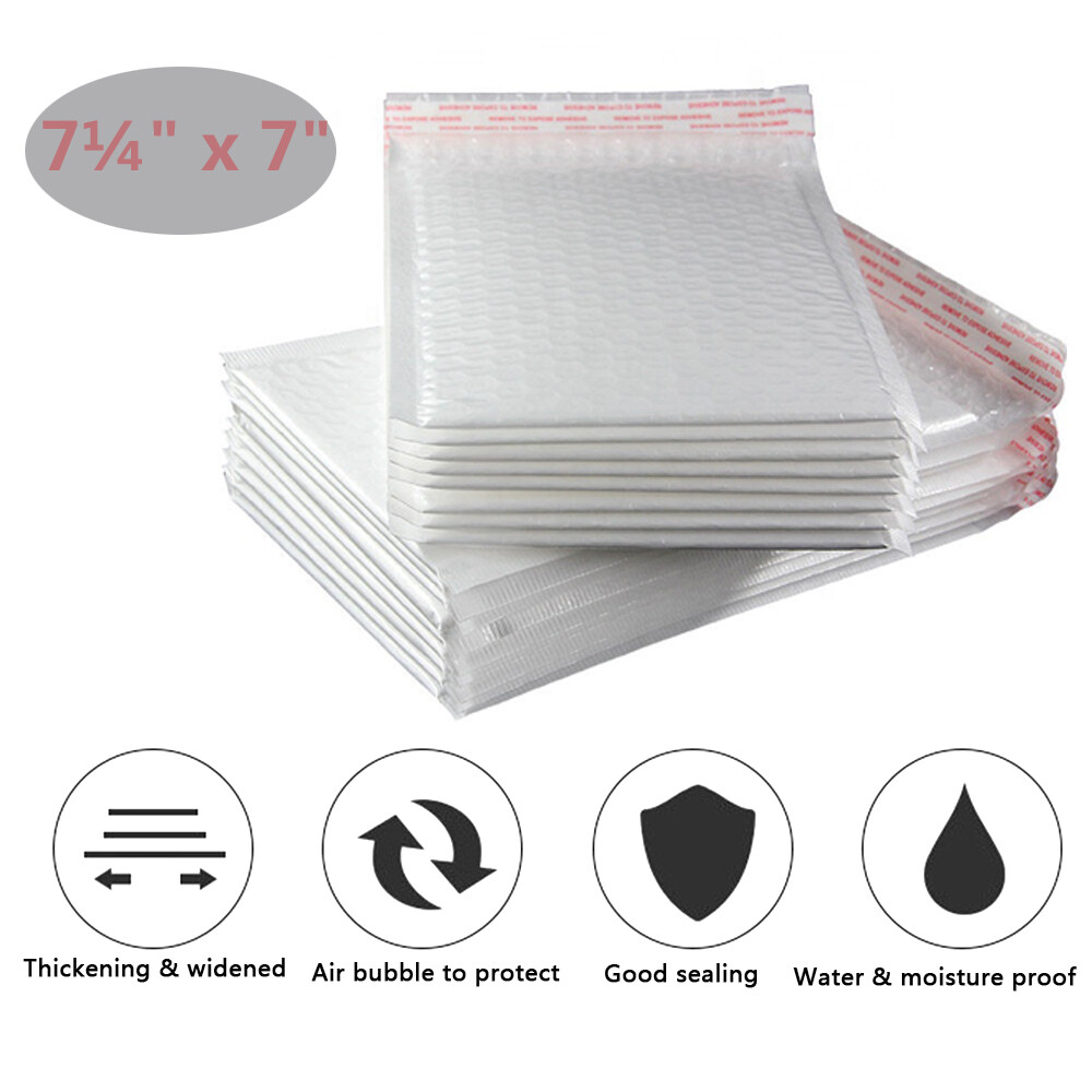 25/50/100 Padded Envelopes 7¼” x 7″ #CD Widened 4cm Sealing Flap Bubble Mailer