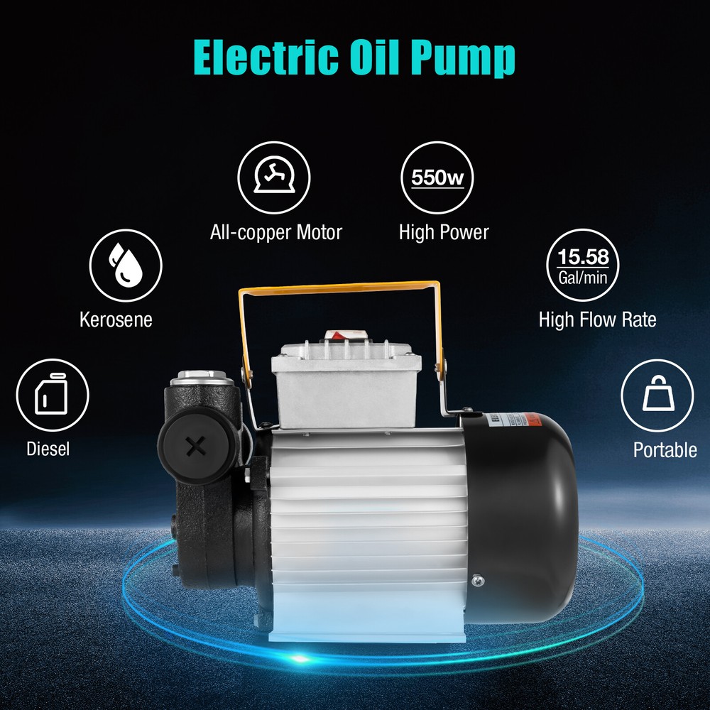 110V Oil Fuel Fluid Extractor Motor Electric Transfer Pump Self Priming 60L/Min