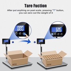 Shipping Scale Digital Postal Scale 440 lbs x 1.7 oz. AC/DC Package LCD