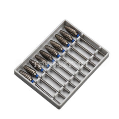 10x Dental Burs Acrylic Polisher Drills Burrs Tungsten Carbide Steel 2.35*6mm F6
