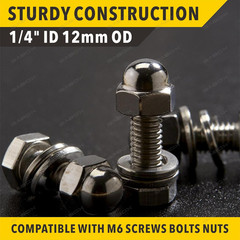 Flat Washers Marine 316 Stainless Steel Corrosion Resistant M6 1/4 Inch 150 PCS