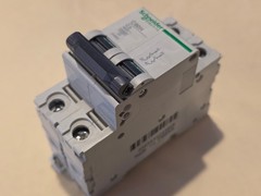 Schneider 24982, Miniature Circuit Breaker Multi-9, C60, C60H, 2A, 2P, C (NOS)