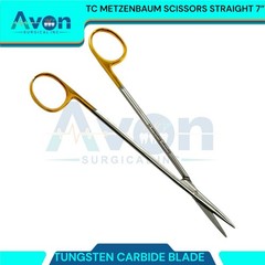 2PK – Premium TC Metzenbaum Scissors, Gold – German Steel, Sharp Cut Shears