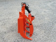 48″ Compact Tractor Root Rake Clam Grapple Attachment Skid Steer Quick Attach