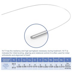 Dental Ortho Elastic Niti Arch Wire Round Natural Form Bracket Braces