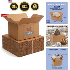 Small Shipping Boxes 12″L x 8″W x 6″H 25-Pack – Corrugated Cardboard Box for …