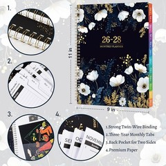 3 Year Monthly Planner 2026-2028 9×11 Inch 36-Month Calendar with Tabs Inner Poc