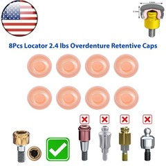 US Dental Overdenture Locator Core Tool Retention Male Caps For Abutment Inserts