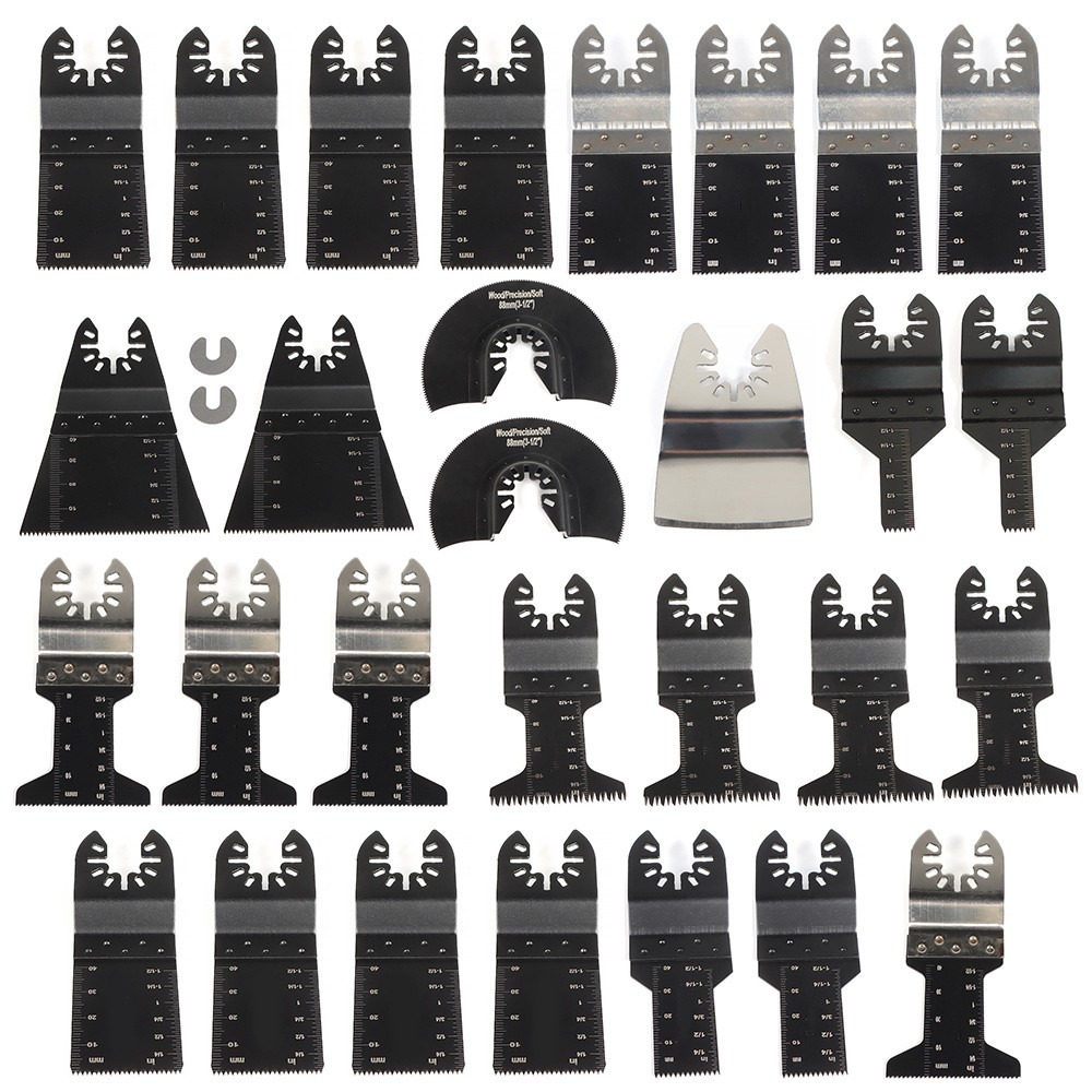 31 Pieces Universal Wood Metal Oscillating Multitool Quick Release Saw Blades