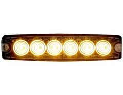 5 Inch Amber LED Strobe Light Ultra Thin Waterproof 23 Flash Patterns
