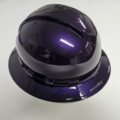 TYPE 2 FULL BRIM Hard Hat WITH FOAM custom hydro dipped , PLUM CRAZY PURPLE CF