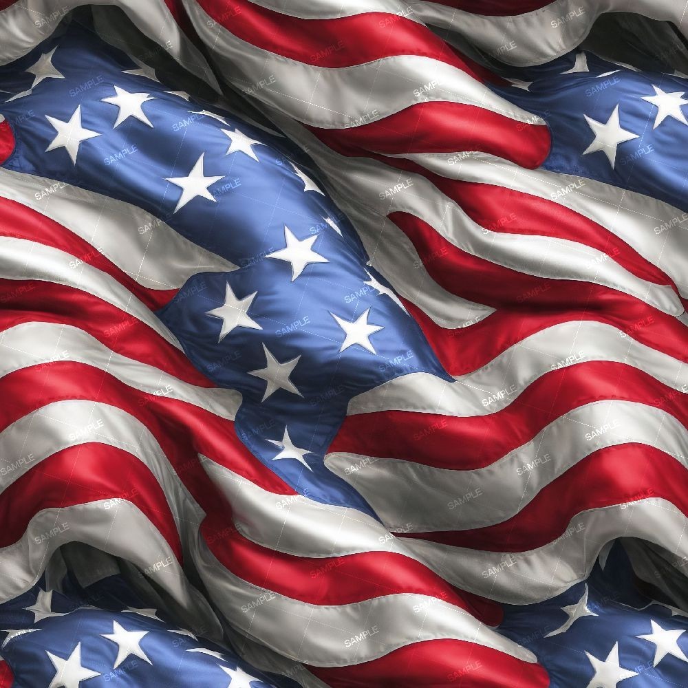 Waving Satin US Flag – 18″x46″ Hydrographic Film Hydro Dipping