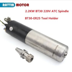 2.2KW ATC Water cooled spindle motor 220V Automatic Tool Change ISO20 Engraving
