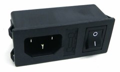 Delta 06A2D IEC-320 C14 Snap-In Panel Mount Power Entry Receptacle Module Fused